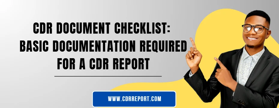 CDR Report Document Checklist